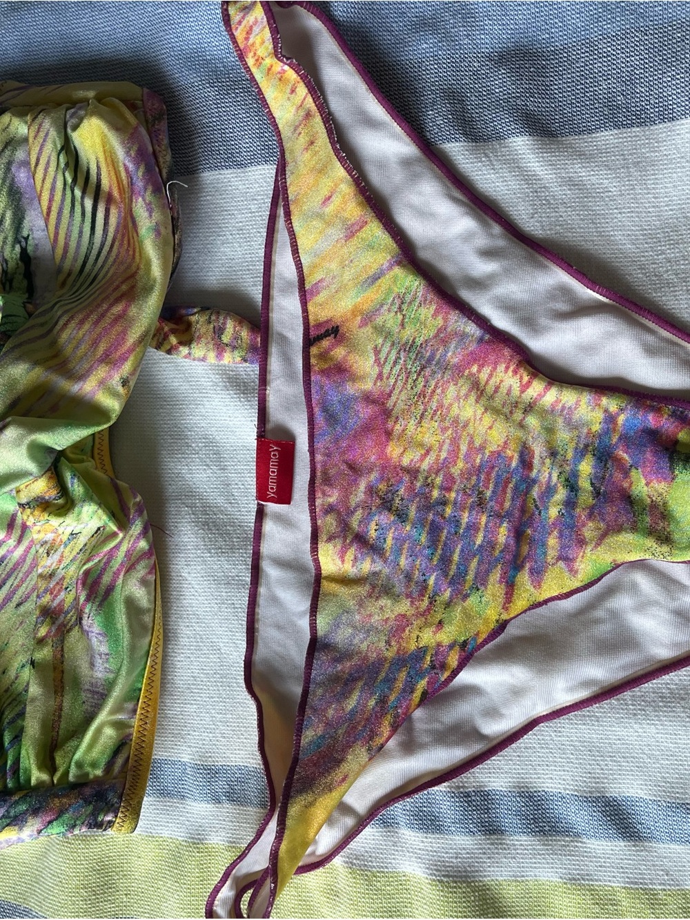 Yamamay Women's Multi-Color Tie-Dye Bikini Bottom